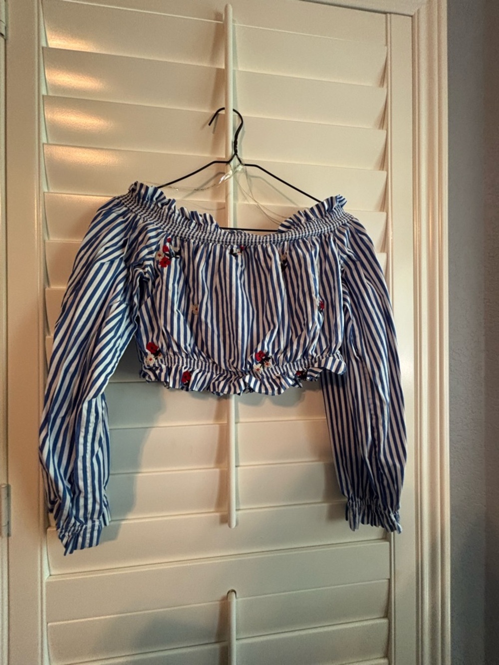 Crop smock long sleeve